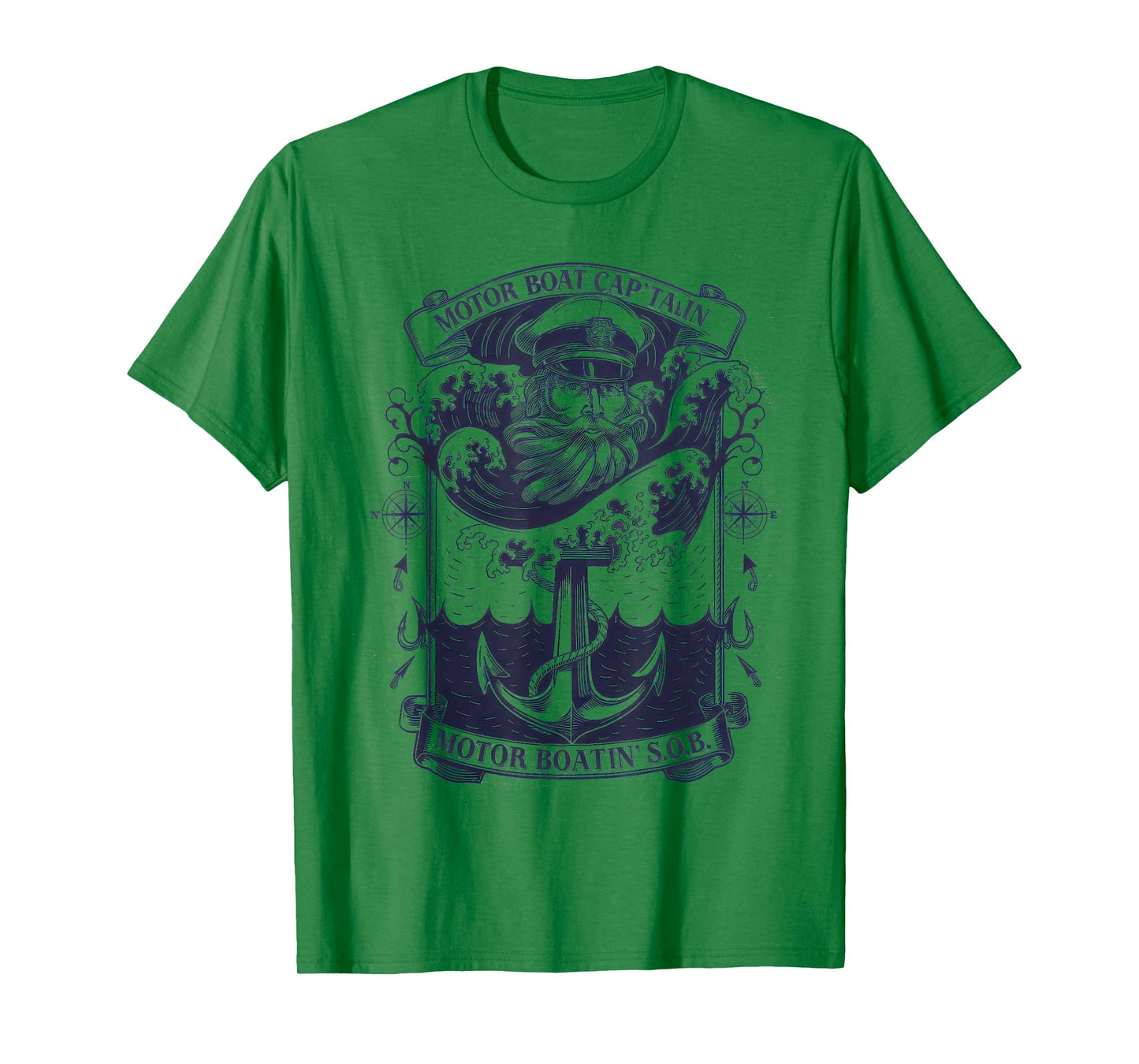 Motor Boat Captain Tshirt Men Women Chummy Pontoon Boating T-Shirt