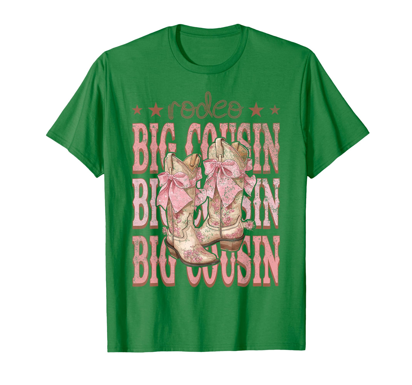 Rodeo Big Cousin Pink Boots Coquette Cow-Girl Birthday Party T-Shirt