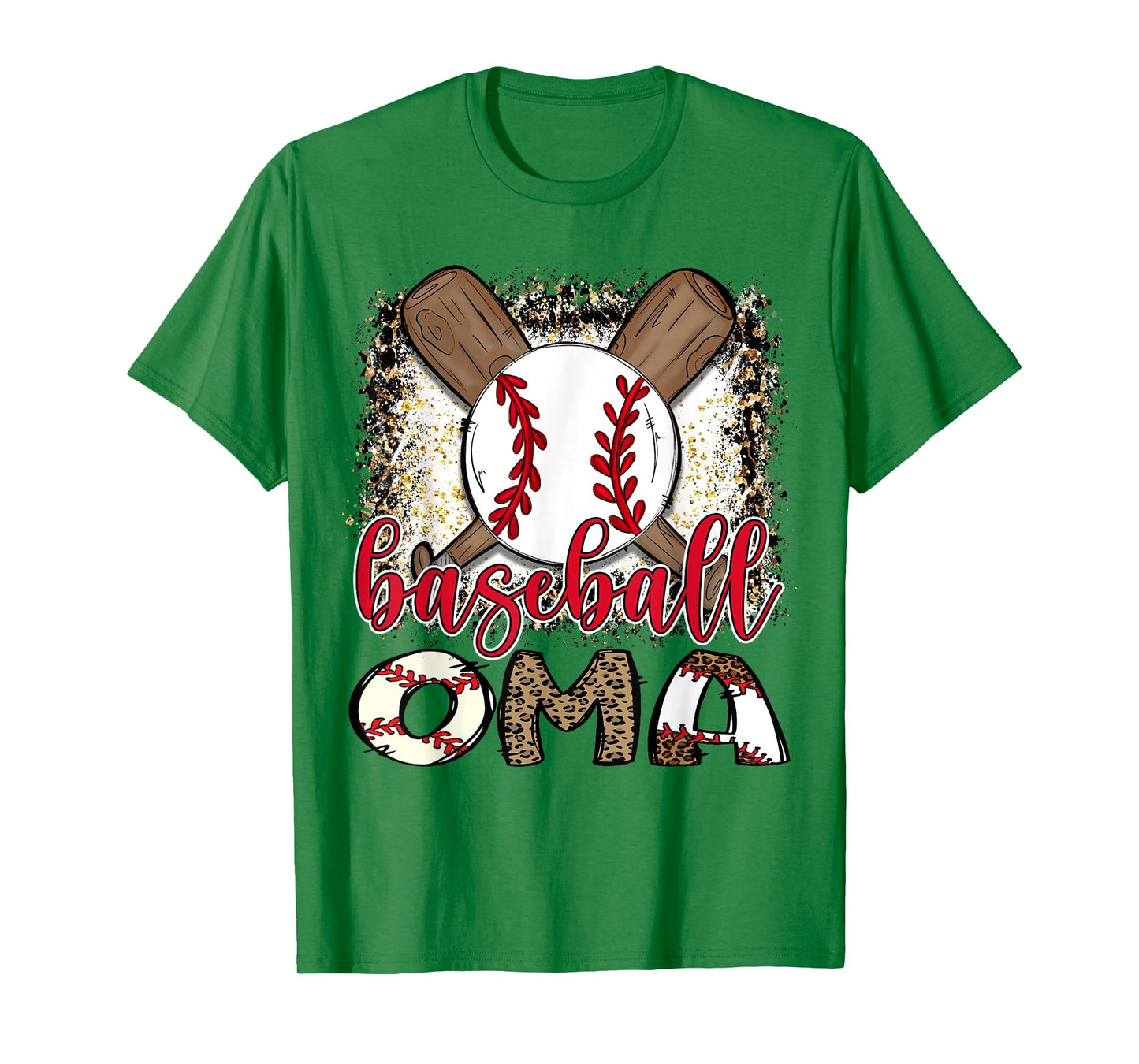 Baseball Oma Leopard Proud Ball Oma T-Shirt