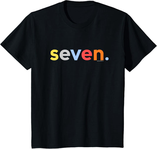 7th Birthday Shirt Boy 7 Year Old Seven | Age 7 Party Ideas T-Shirt