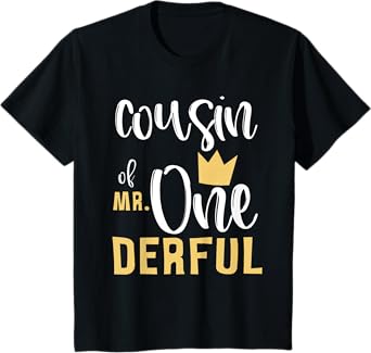 Cousin of Mr Onederful 1st Birthday 1 One-Derful Matching T-Shirt