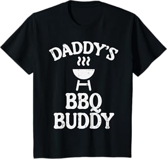 Kids Daddys Bbq Buddy Cute Barbecue Family Match Boys Girls Kids T-Shirt