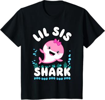 Lil Sis Shark Little Sister Kawaii T-Shirt