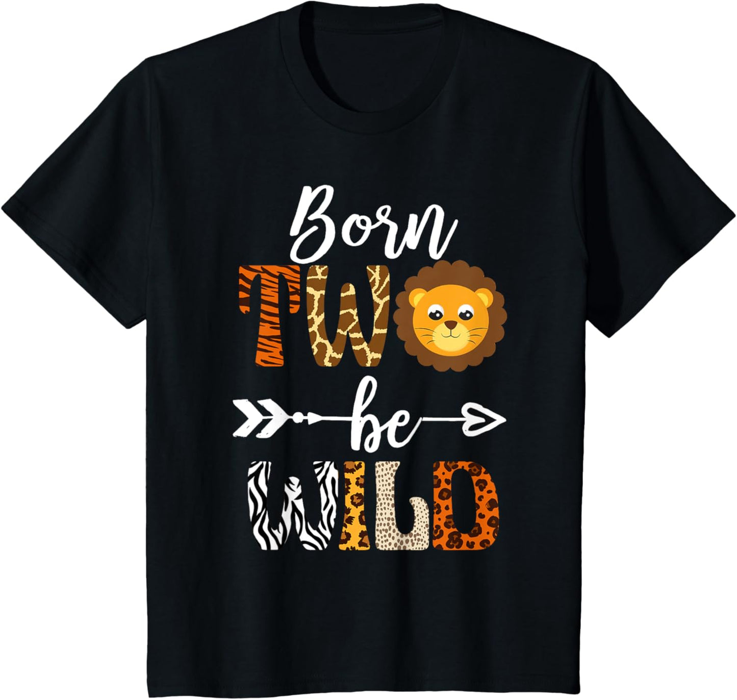 Born 2 Be Wild Birthday Decorations Girl Boy Baby Lion 2nd T-Shirt