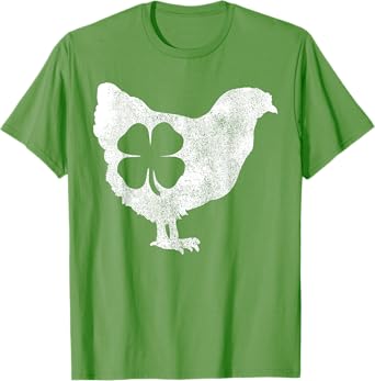 Chicken Bird Hen Shamrock St. Patrick's Day Saint Paddy's T-Shirt