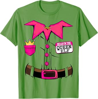 I'm The Queen Elf Christmas Family Matching Pajama Costume T-Shirt