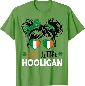 St Patrick's Day Wee Little Hooligan Irish Girl Teen Toddler T-Shirt