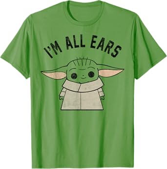 Star Wars The Mandalorian The Child I'm All Ears Outline T-Shirt