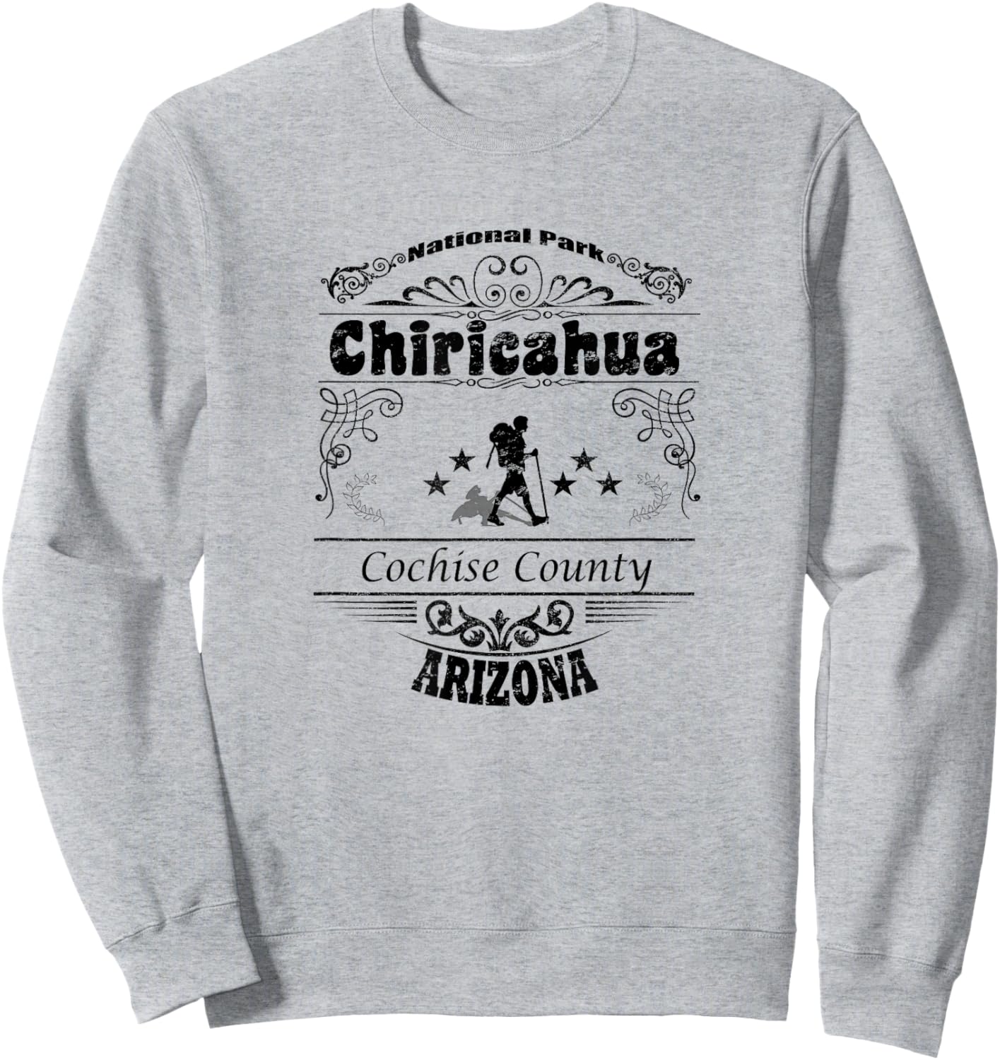 Chiricahua National Monument Arizona Retro Travel Memory T-Shirt - Sweatshirt | Ash