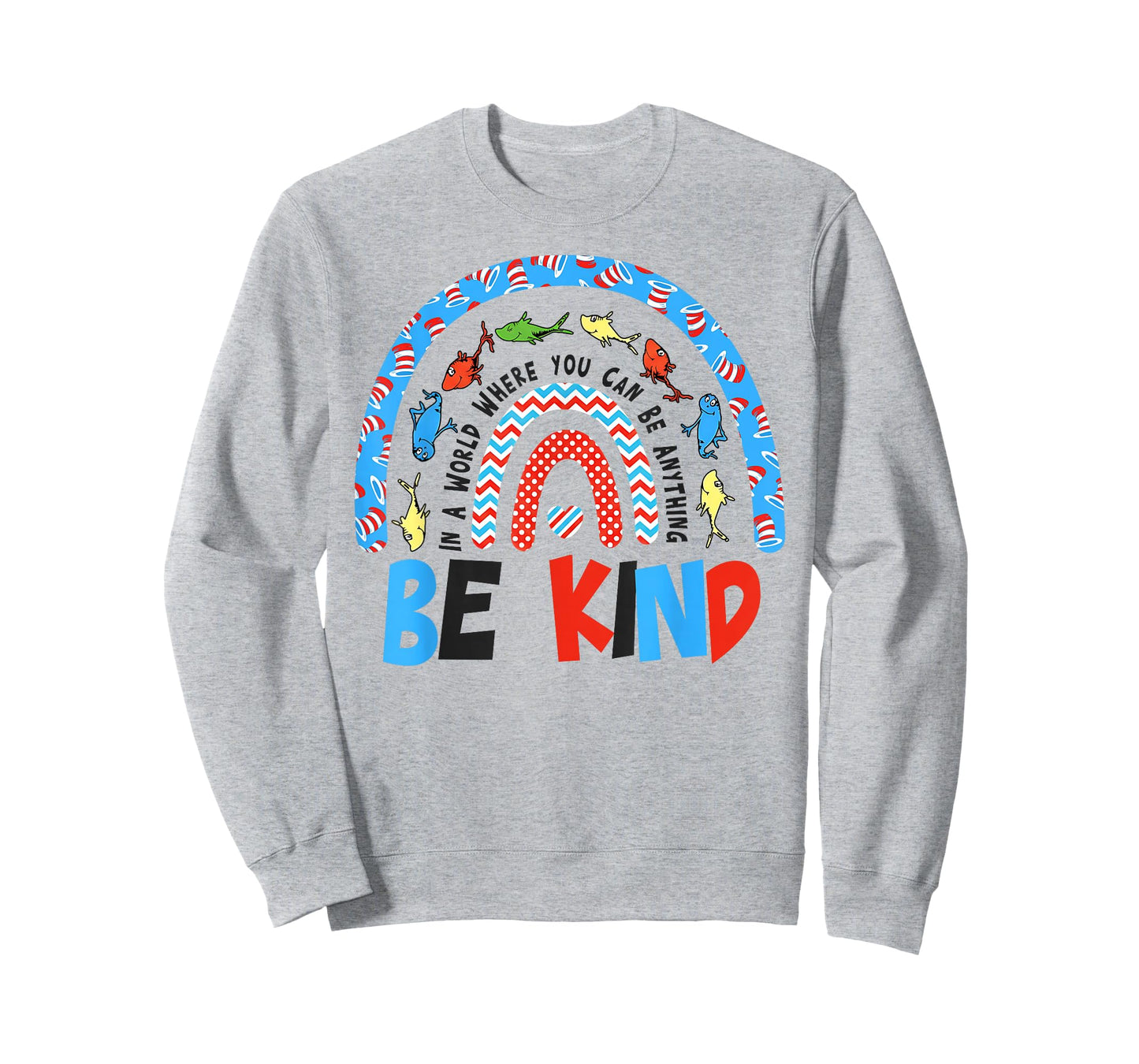 Autism Awareness Be Kind Why Fit in Doctor Teacher Cat Hat T-Shirt - Sweatshirt | Ash