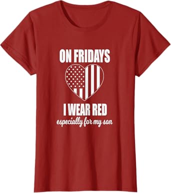 Deployed Son Design For Mom - Red Friday Military T-Shirt