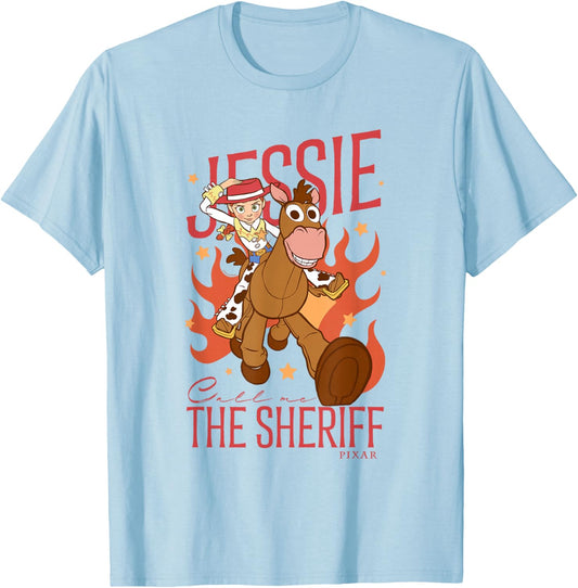 Disney Pixar Toy Story Jessie Bullseye Call Me The Sheriff T-Shirt - T-Shirt | Light Blue