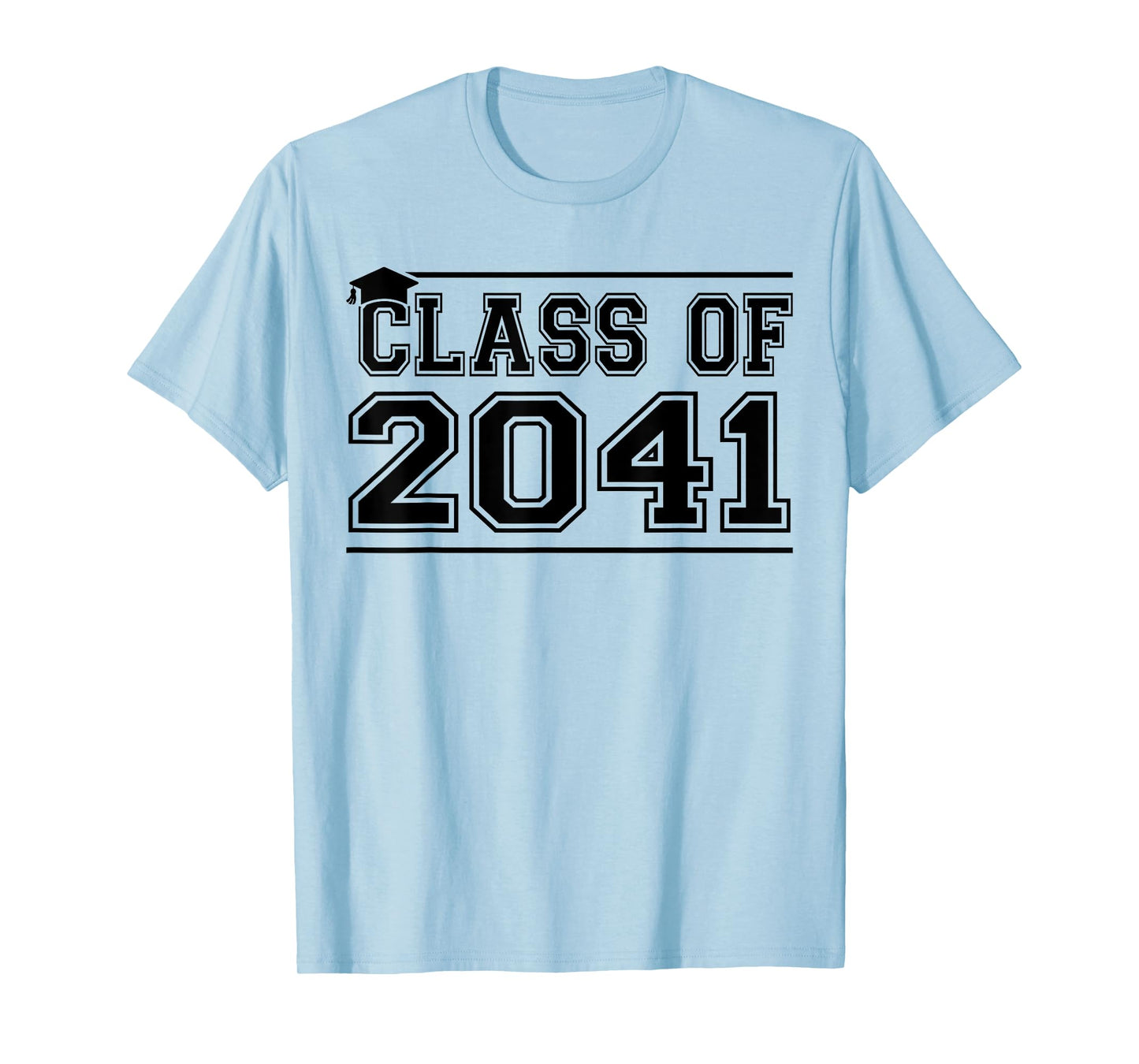 Class of 2041 Grow With Me Handprints On Back K to 12 Grade T-Shirt