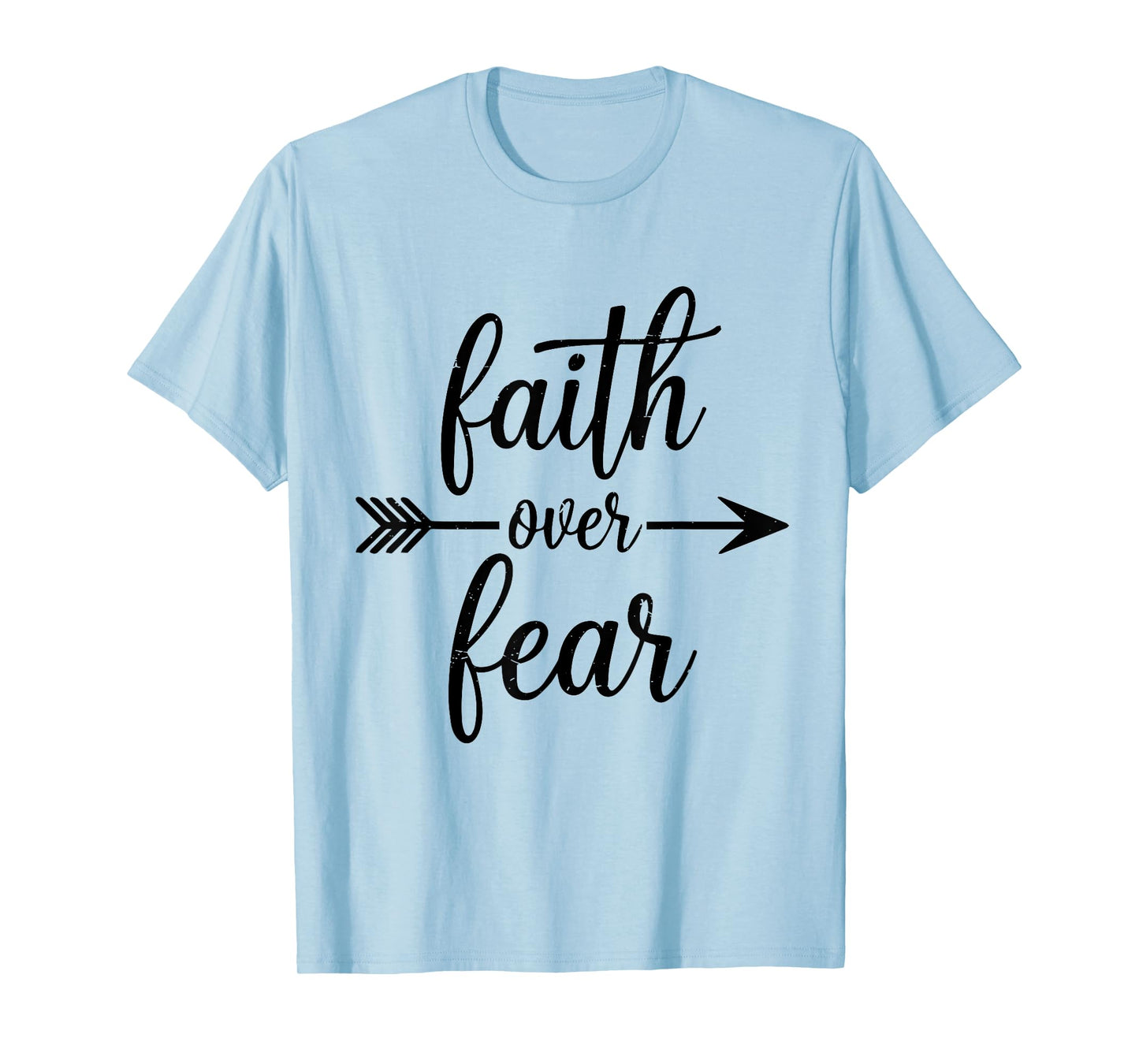 Cute Christian Faith Over Fear Women Youth Teen Girl T-Shirt