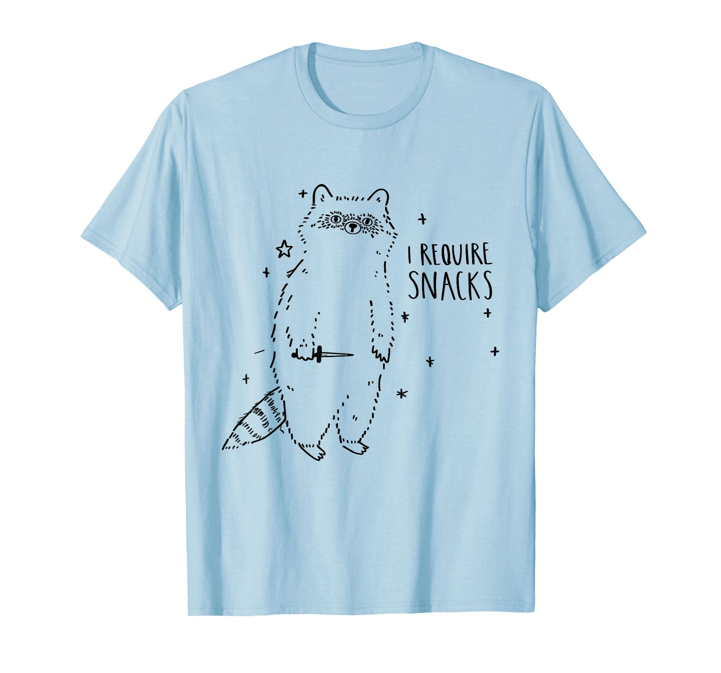 I Require Snacks Raccoon T-Shirt