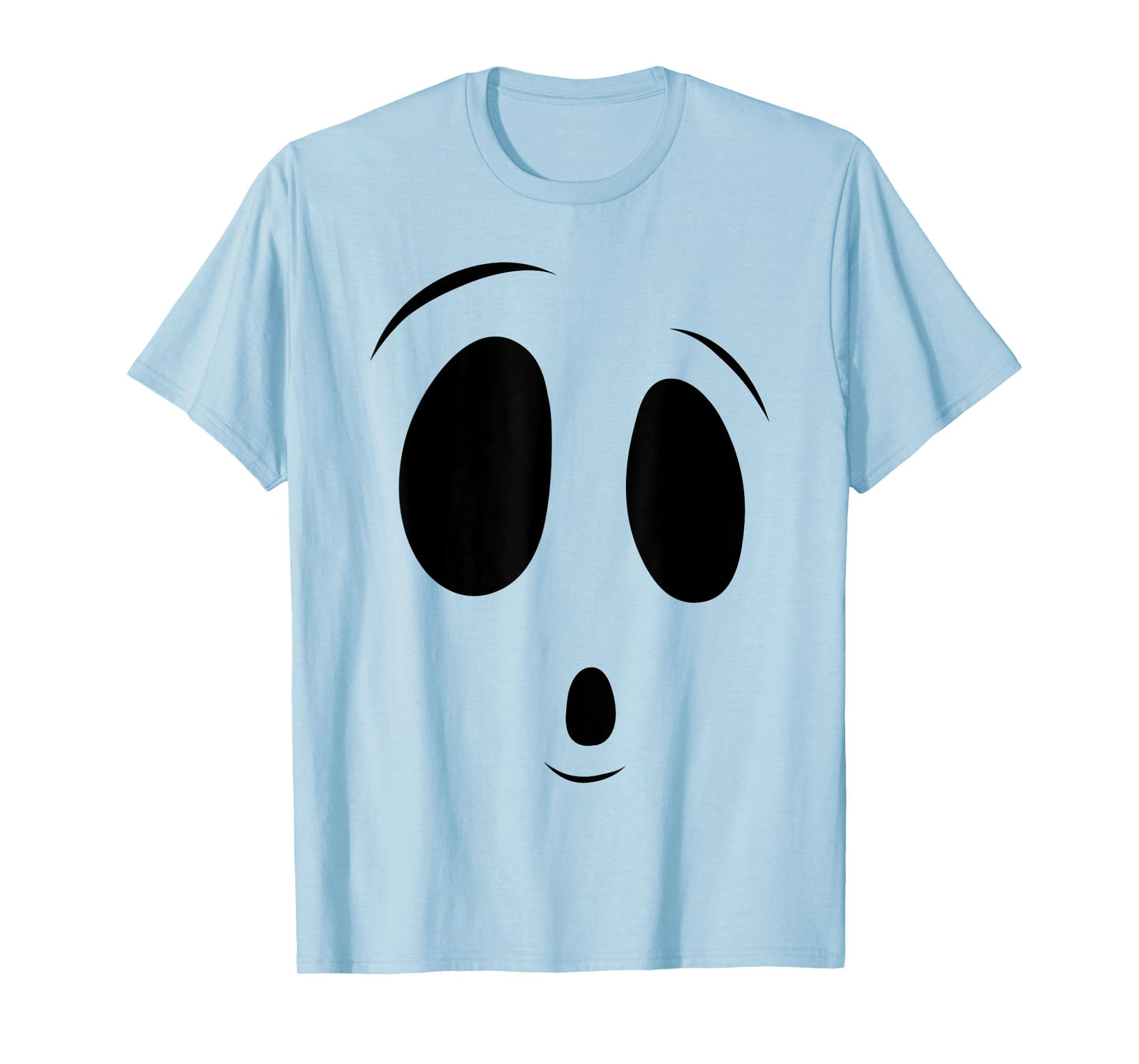 Funny Surprised Face Ghost Halloween Costume for Boys Girls T-Shirt