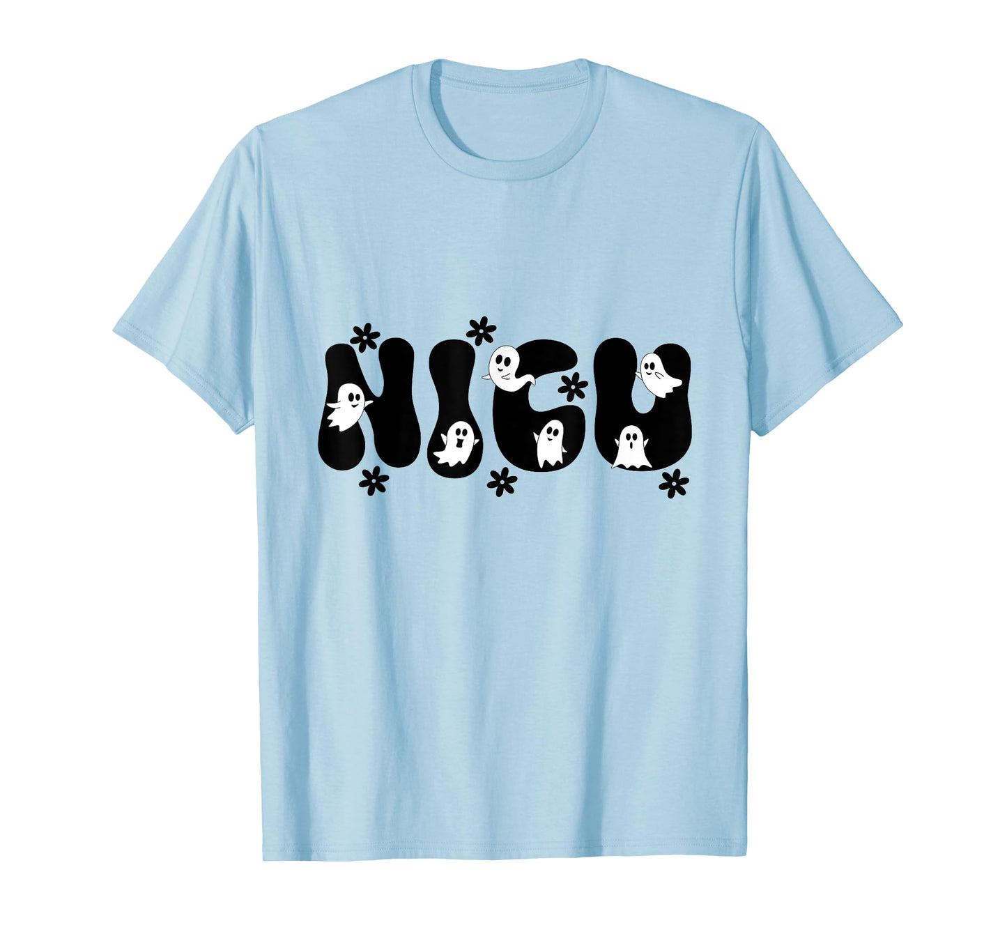 Groovy NICU Nurse Halloween Ghost Boo Boo Crew Night shift T-Shirt