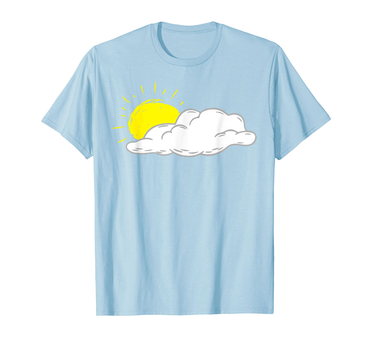 White Cloud With Sun Shining Men Women Kids T-Shirt