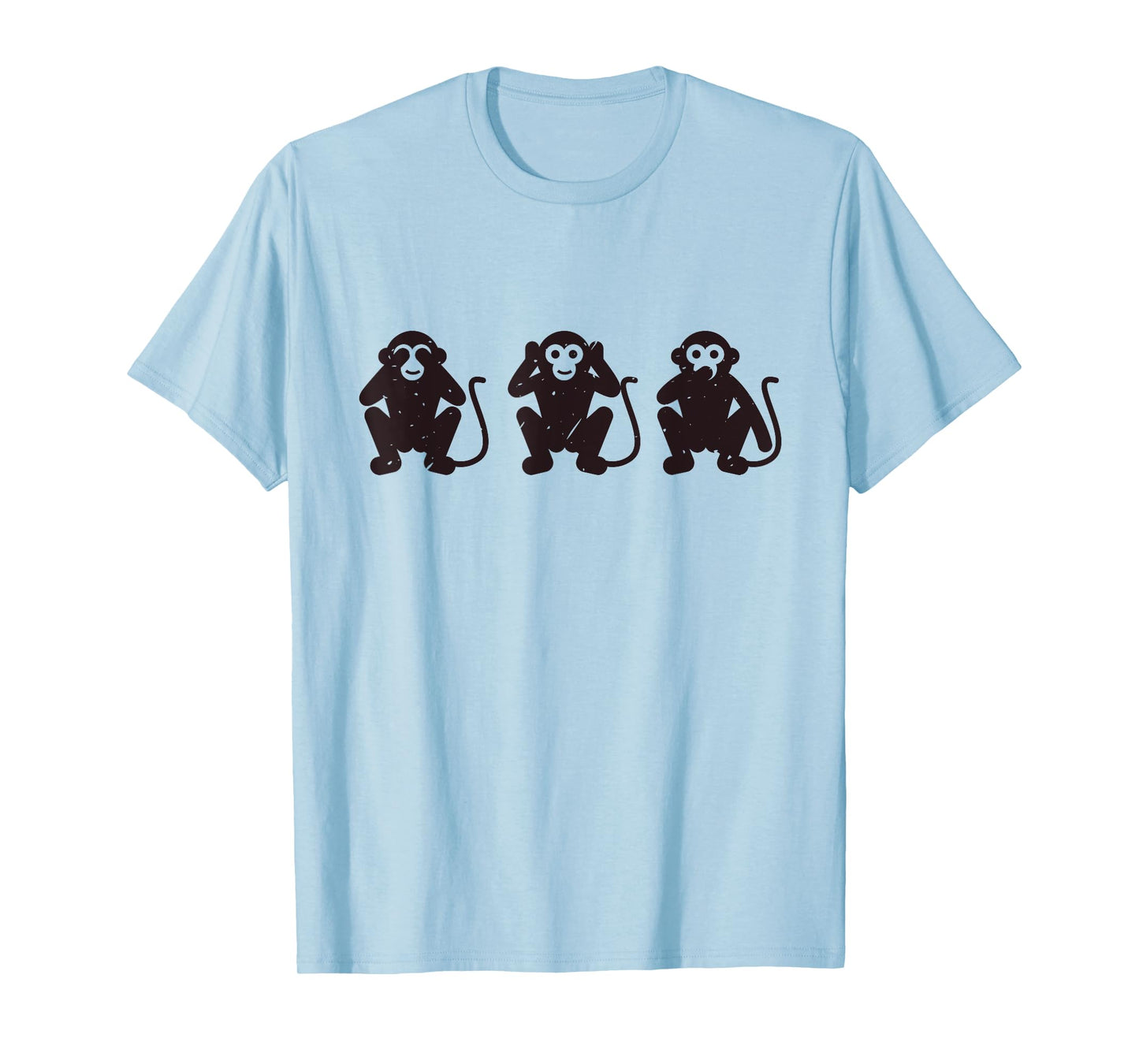 3 Three Monkeys Hear Nothing See Say Three Wise Monkeys T-Shirt