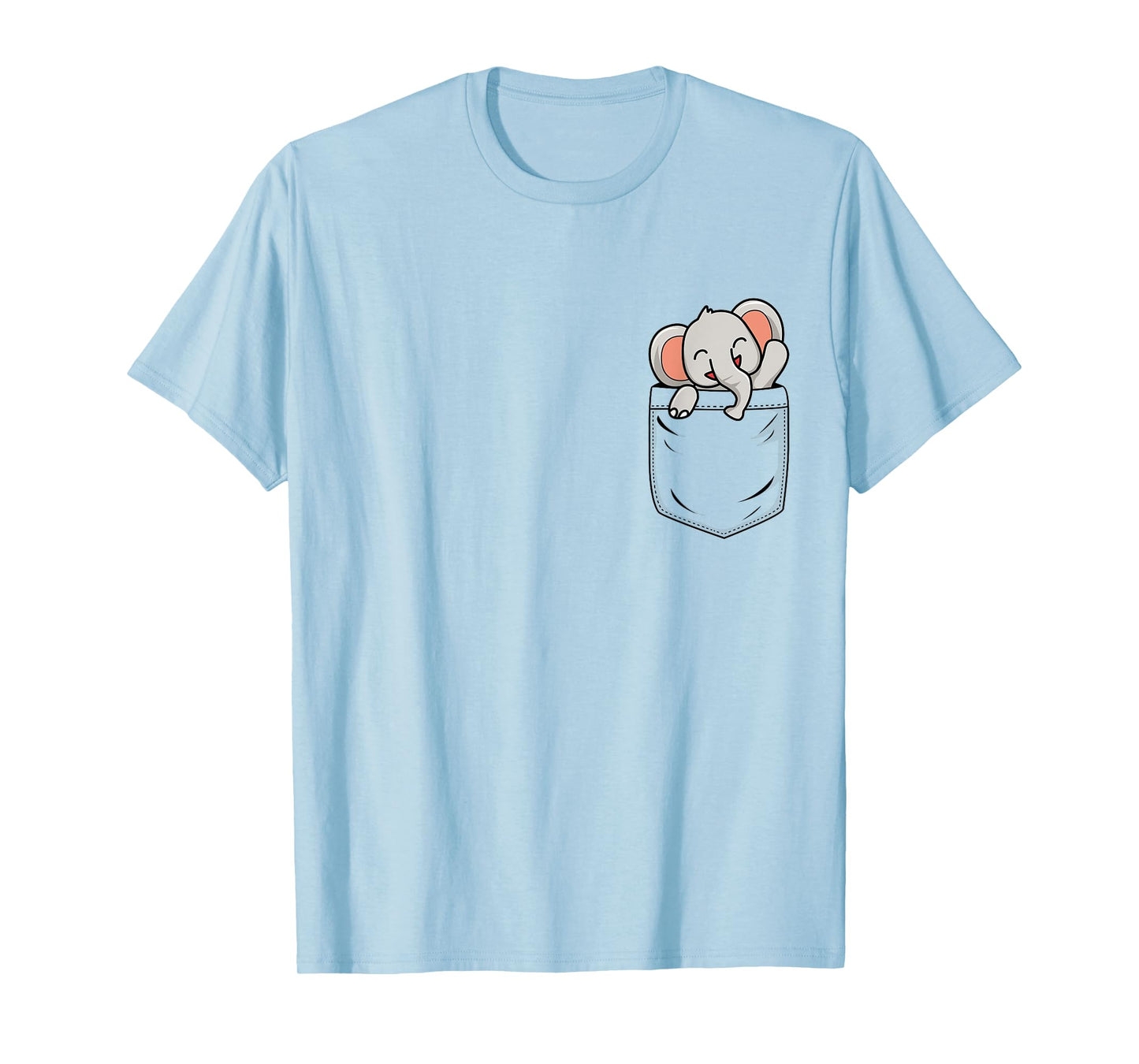 Elephant Lovers Cute Funny Elephant In Pocket T-Shirt