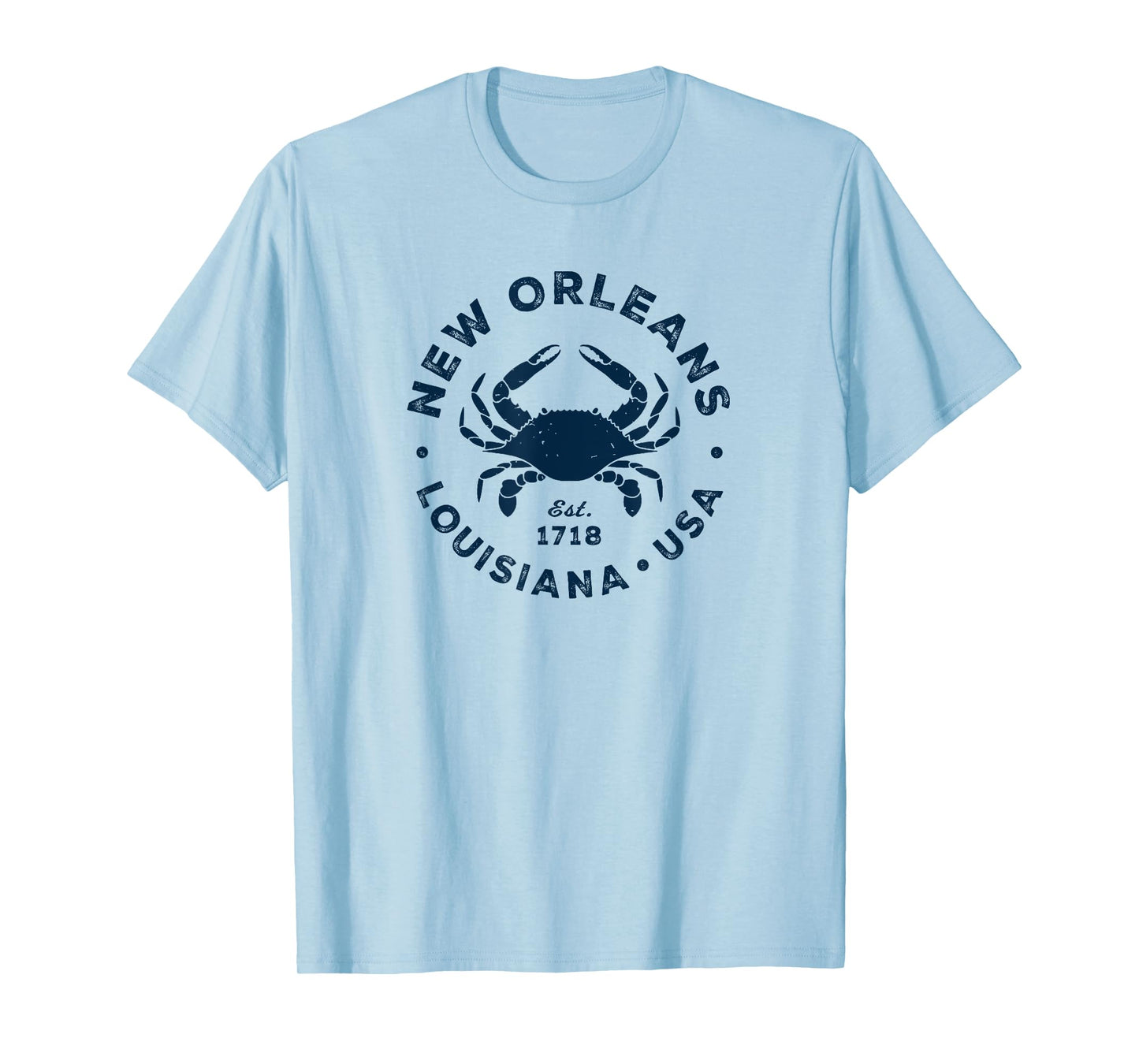 New Orleans Louisiana Vintage Blue Crab Vacation Souvenir T-Shirt