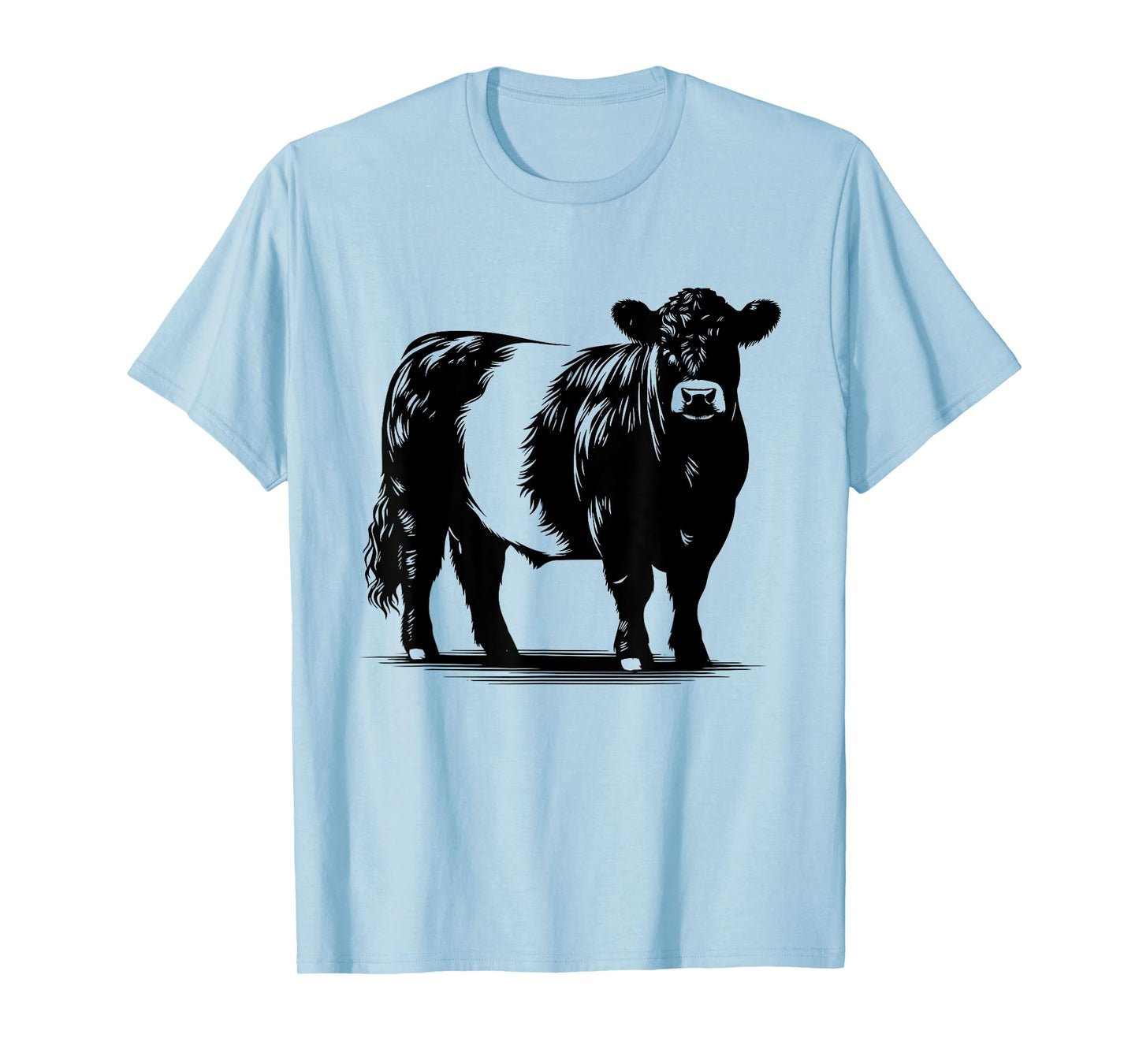 Cow Farmer Breeder - Monochromatic Belted Galloway Cattle T-Shirt