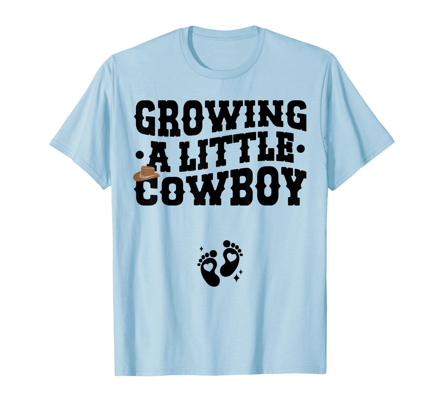 Country Pregnancy Announcement - Growing a Little Cowboy T-Shirt