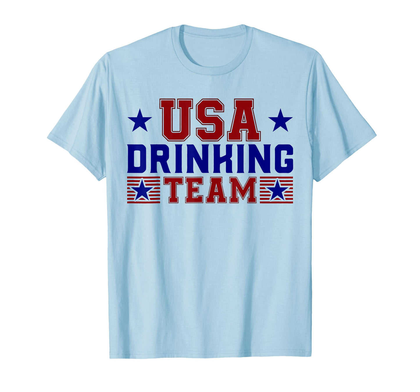Retro USA Drinking Team Funny American Flag 4th of july T-Shirt for Women Men