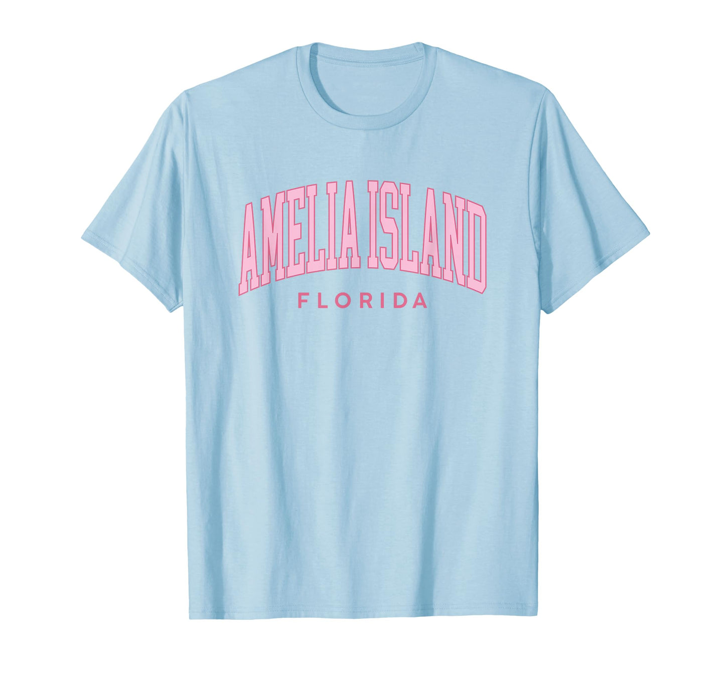 Amelia Island Florida Retro Preppy Throwback Pink Girls T-Shirt