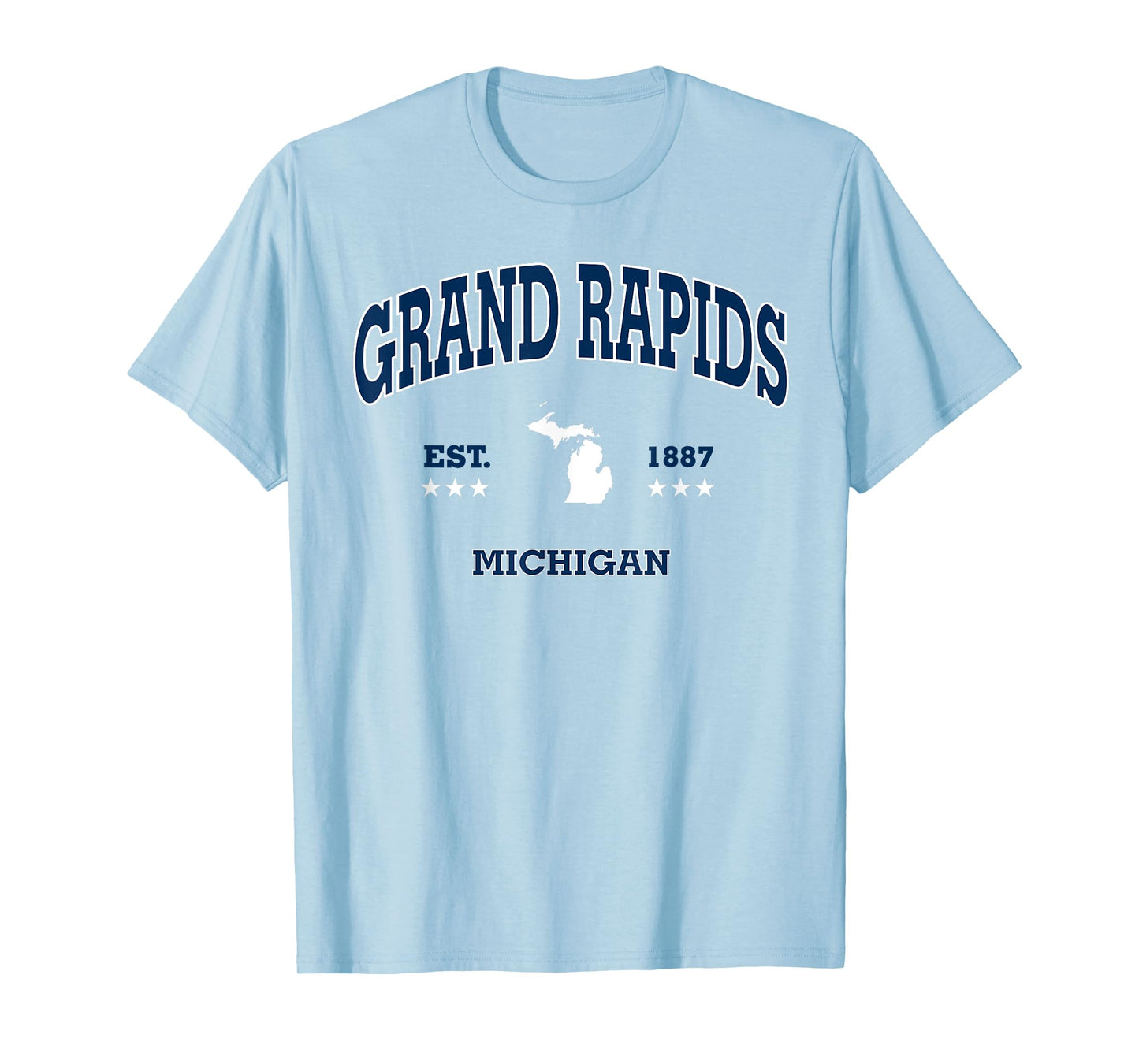 Grand Rapids Michigan MI Throwback Navy Vintage Athletic T-Shirt