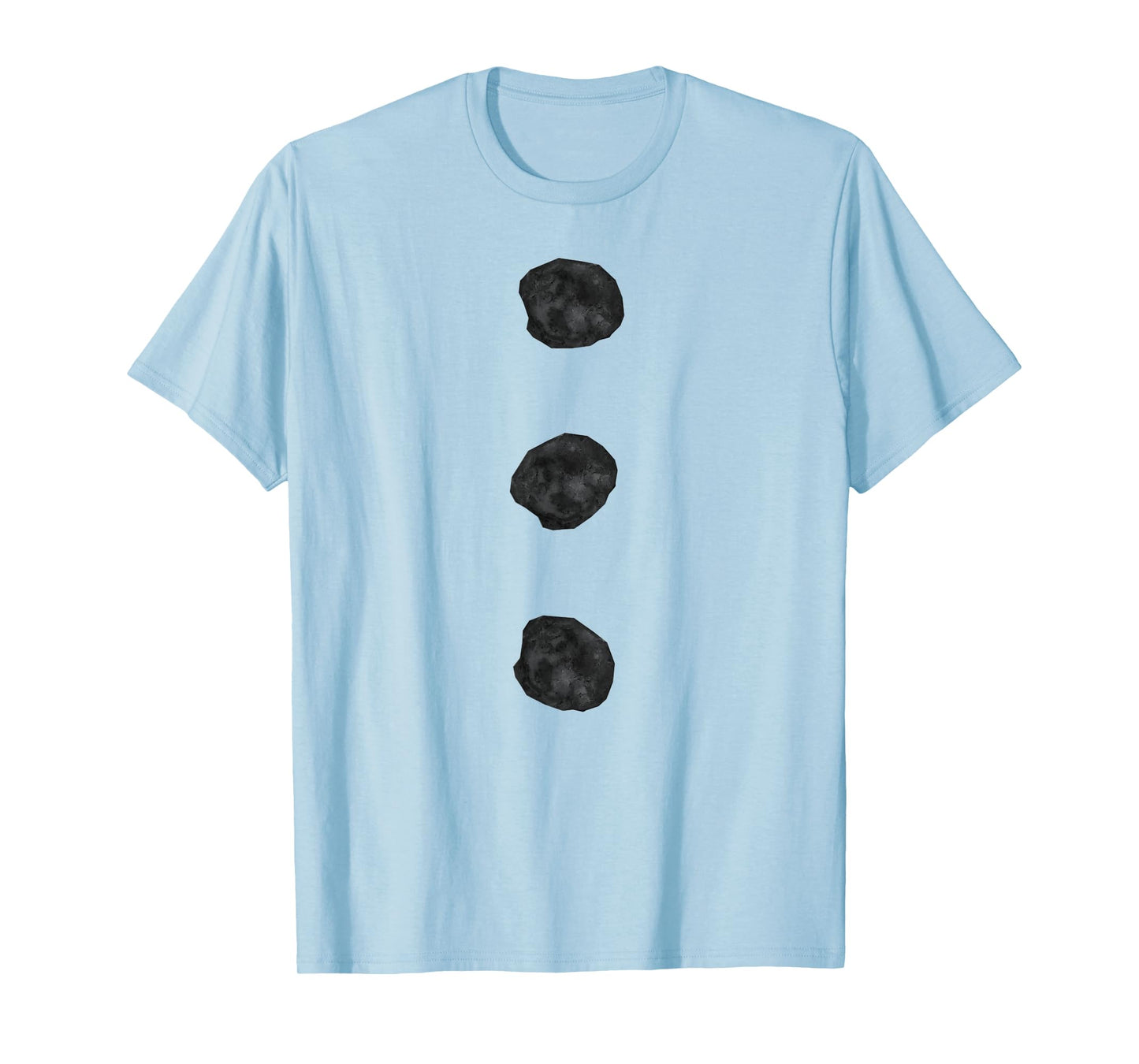 Snowman Costume Shirt Three Black Buttons on White T-Shirt T-Shirt