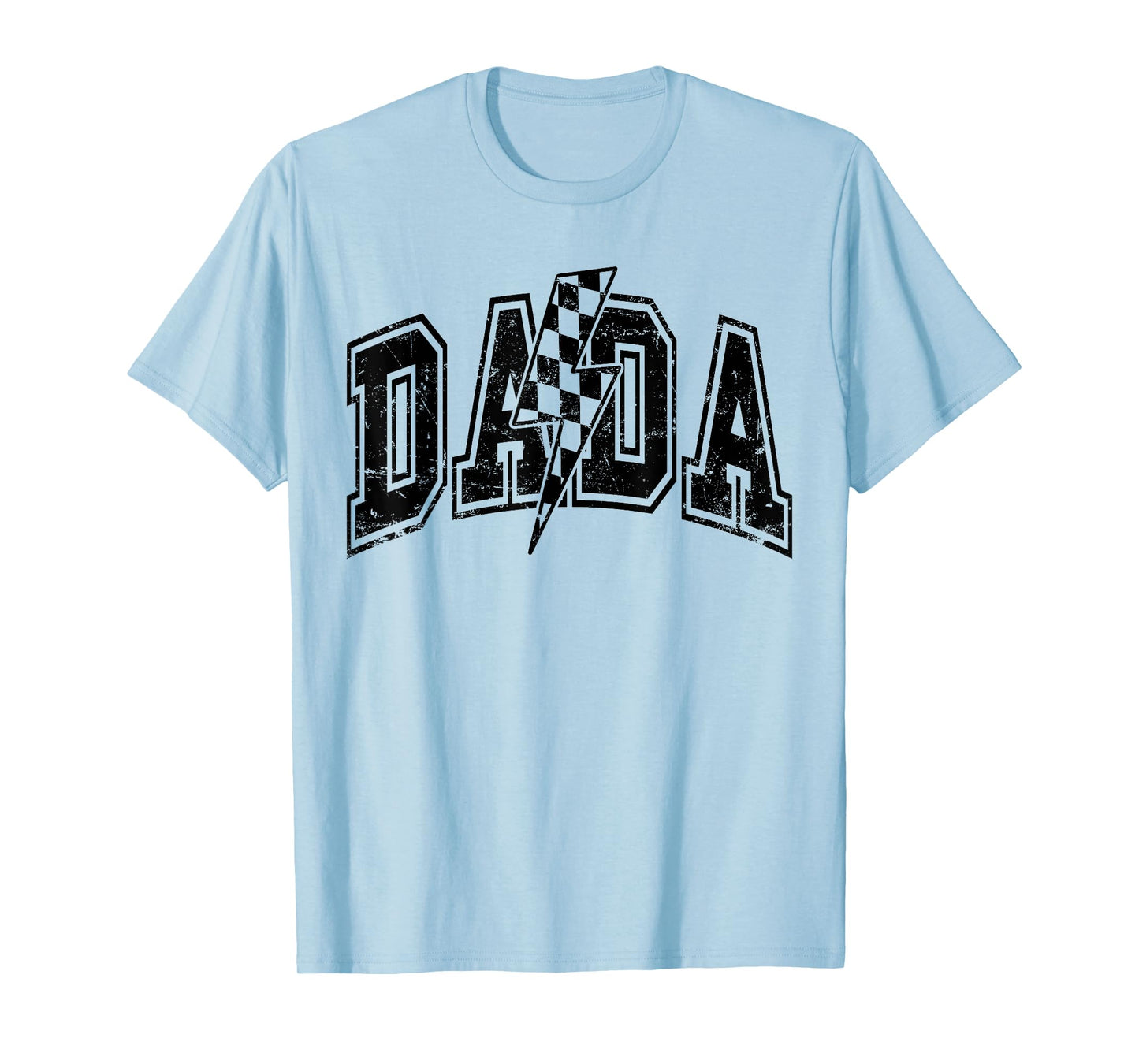 Dada Lightning Checkered Father's Day Dad Grandpa Men T-Shirt