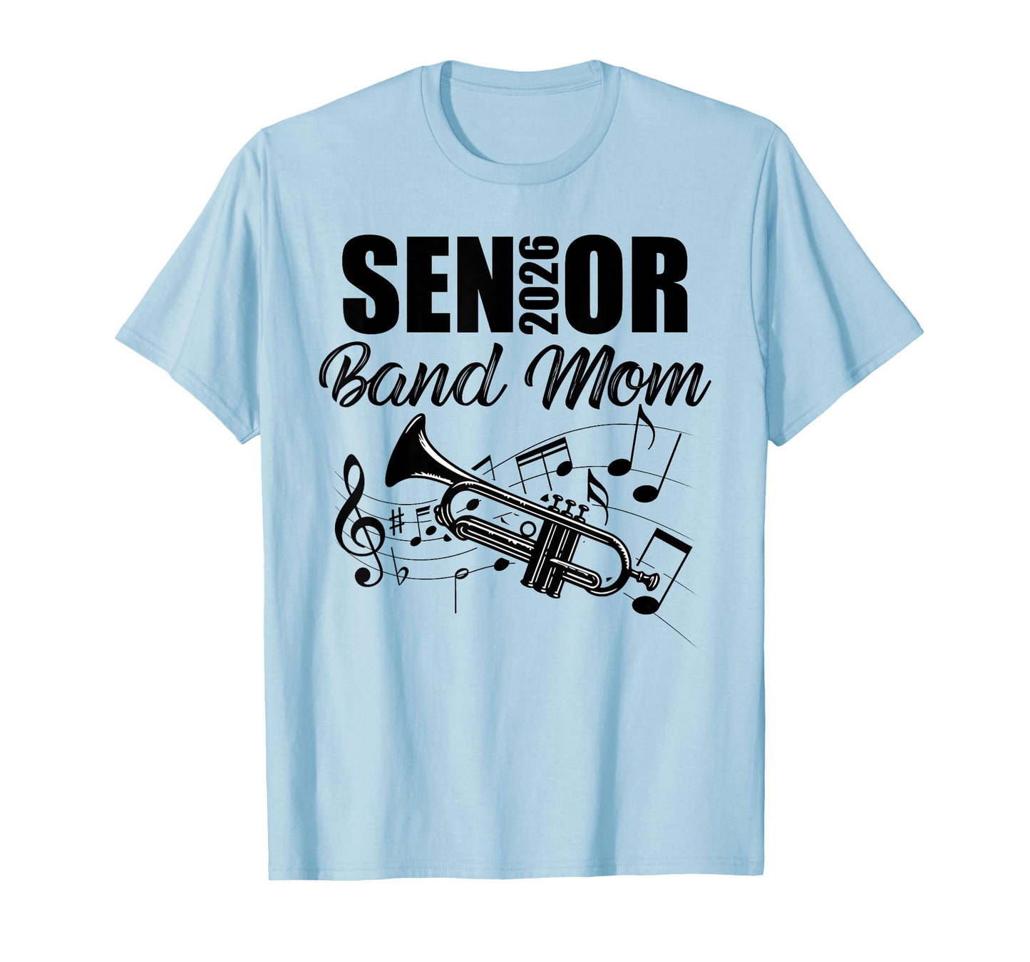 Senior Band Mom 2026 Marching Band Class of 2026 Trumpet T-Shirt