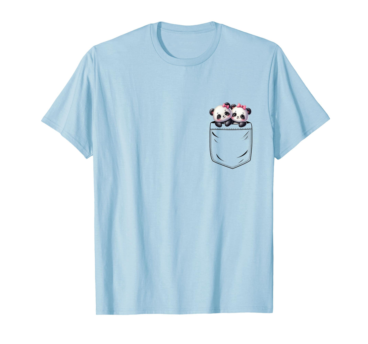 Panda Lovers Cute Funny Baby Pandas In Pocket T-Shirt