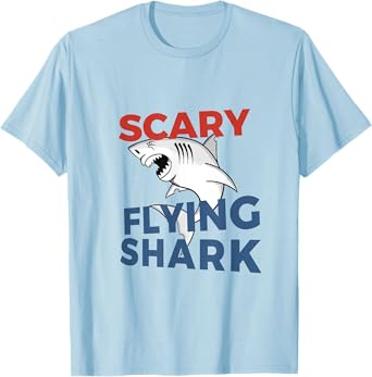 Scary Flying Shark Shirt T-Shirt