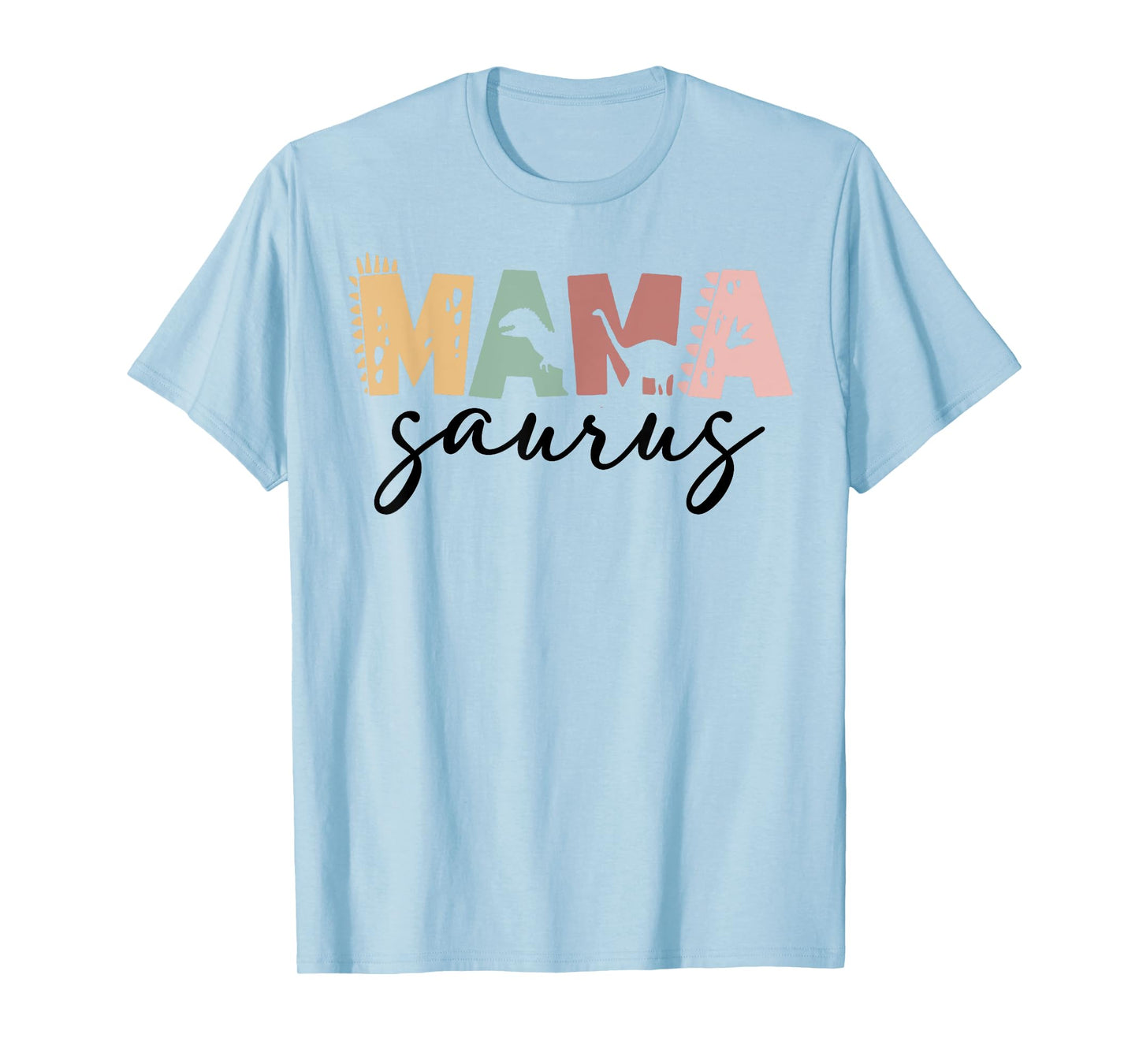 Mama Saurus Mom Dad Dinosaur Three Rex Birthday Family T-Shirt