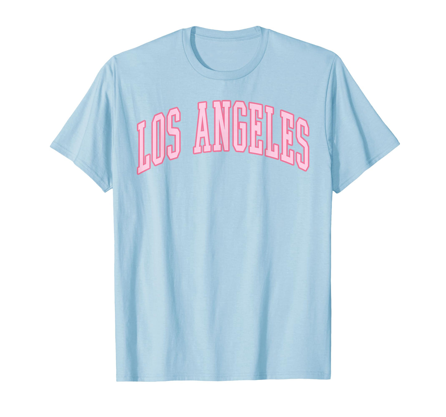 Los Angeles Vintage Preppy Varsity Pink Sports T-Shirt