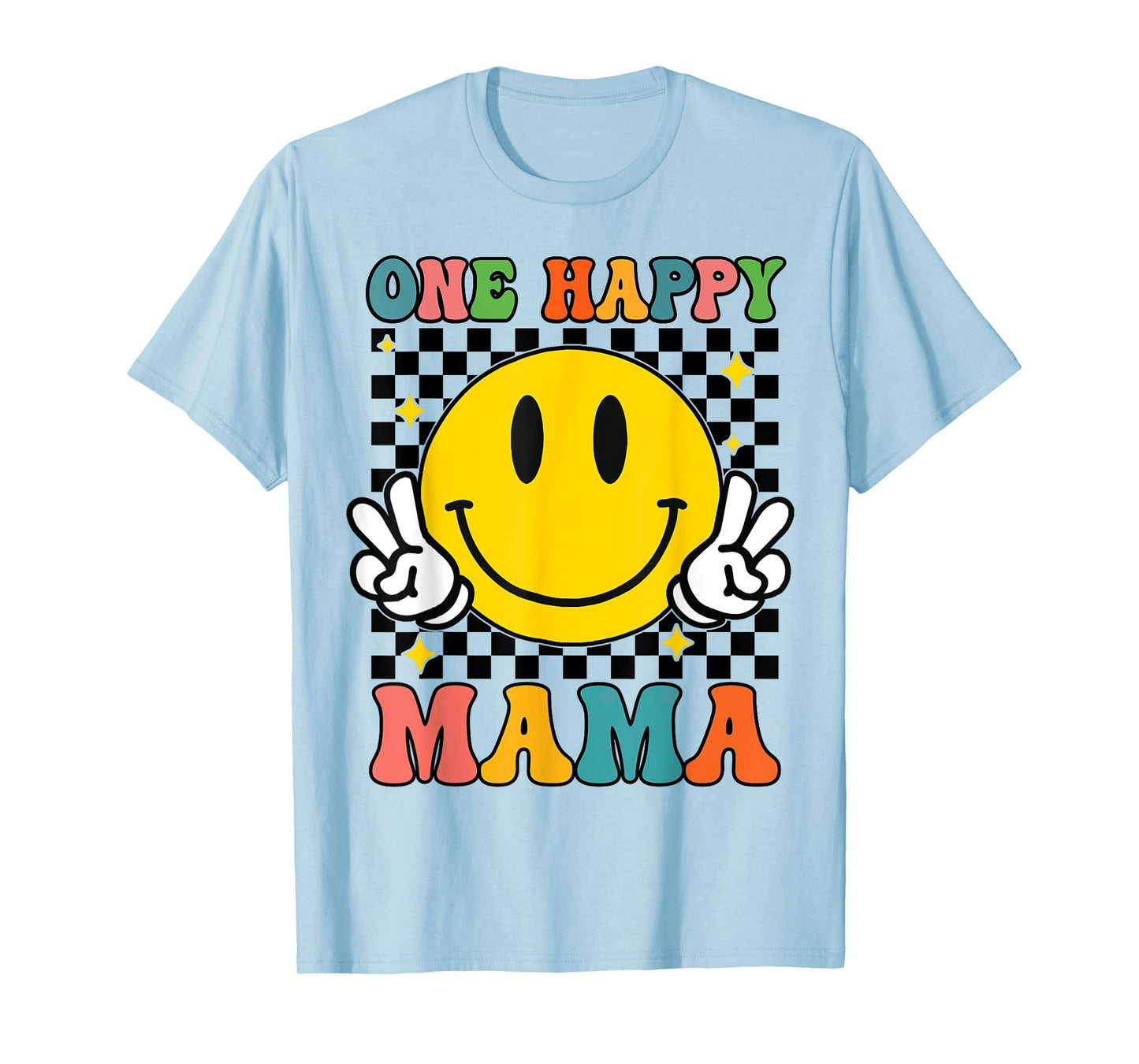 One Happy Dude Mama Happy Face 1st Birthday Family Matching T-Shirt