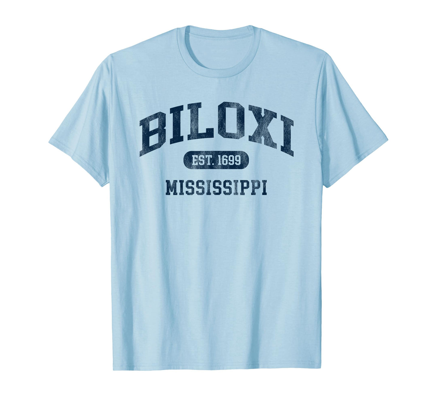 Biloxi Mississippi Est 1699 Retro Preppy Throwback Souvenir T-Shirt