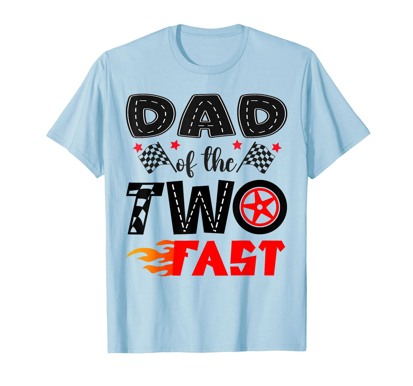 Dad of The Two Fast 2Nd Birthday Boy Racing Car T-Shirt
