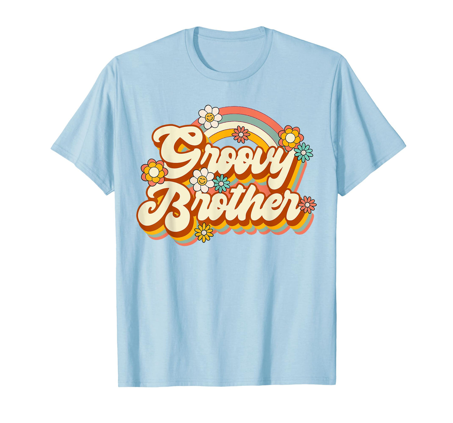 Retro Groovy Brother Family Birthday 60s 70s Hippie Costume T-Shirt