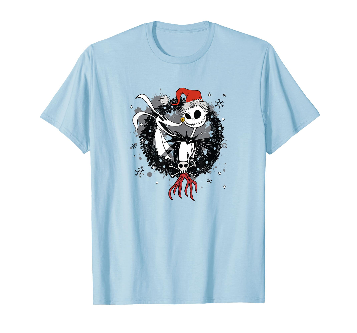 Disney The Nightmare Before Christmas Jack & Zero Wreath T-Shirt