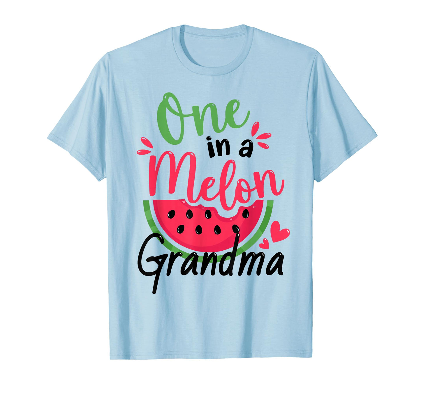 One in a Melon Grandma 1st Birthday Party Family Matching T-Shirt