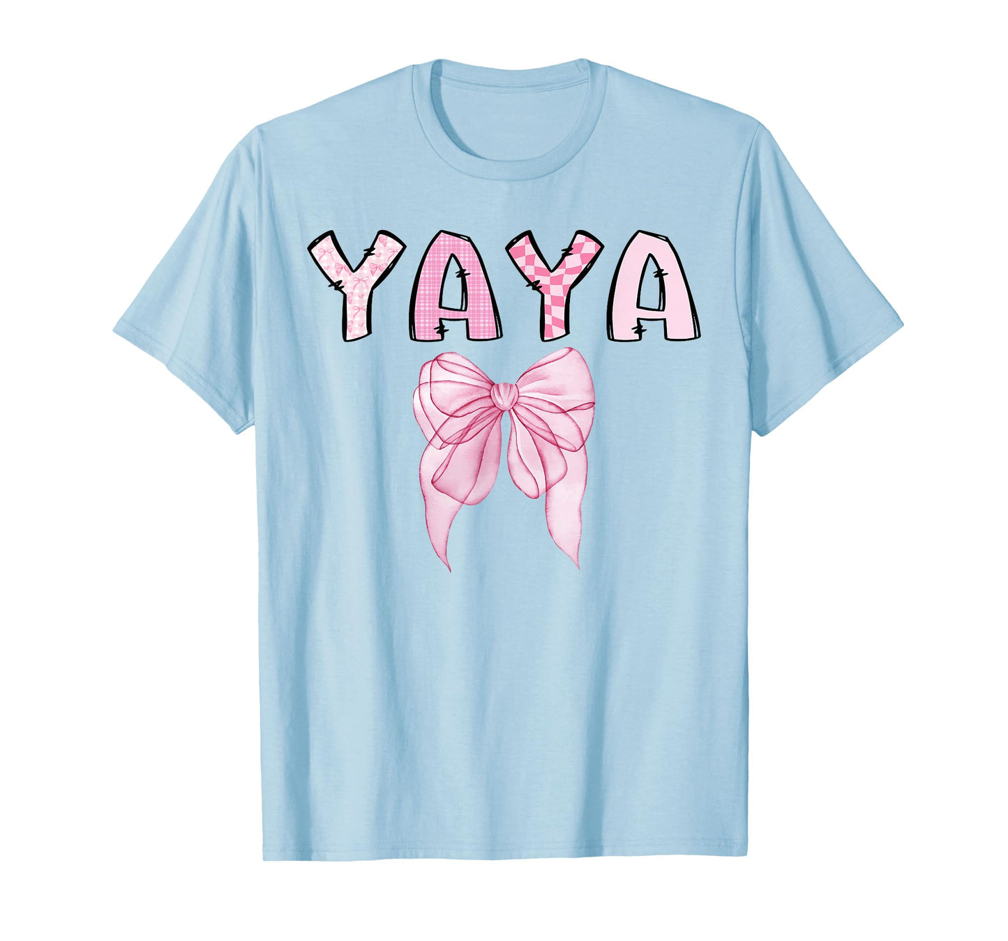 Yaya Birthday Girl Matching Coquette Pink Bow T-Shirt
