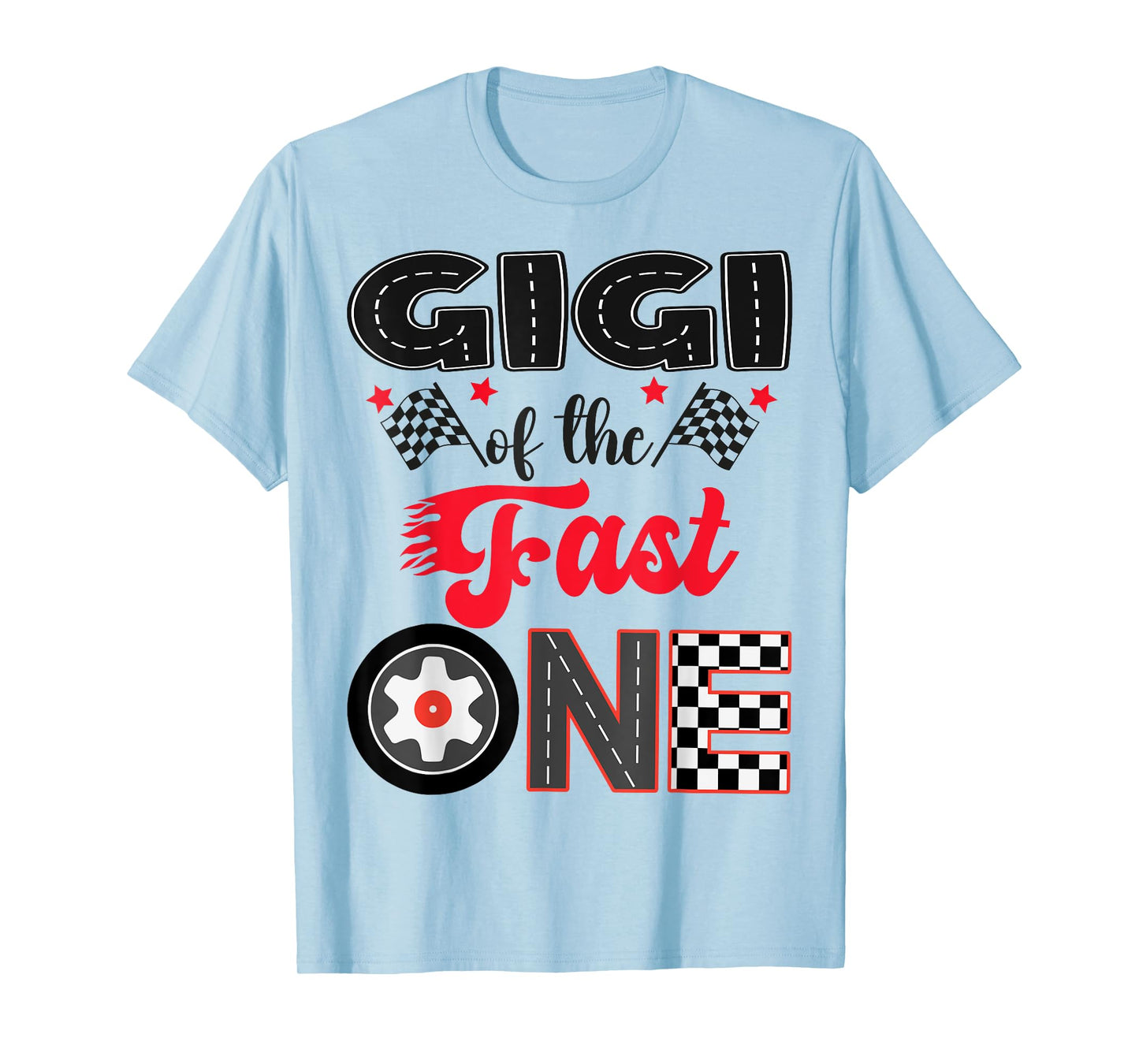 Gigi Of The Fast One Car Racing Dad 1St Birthday Boy T-Shirt