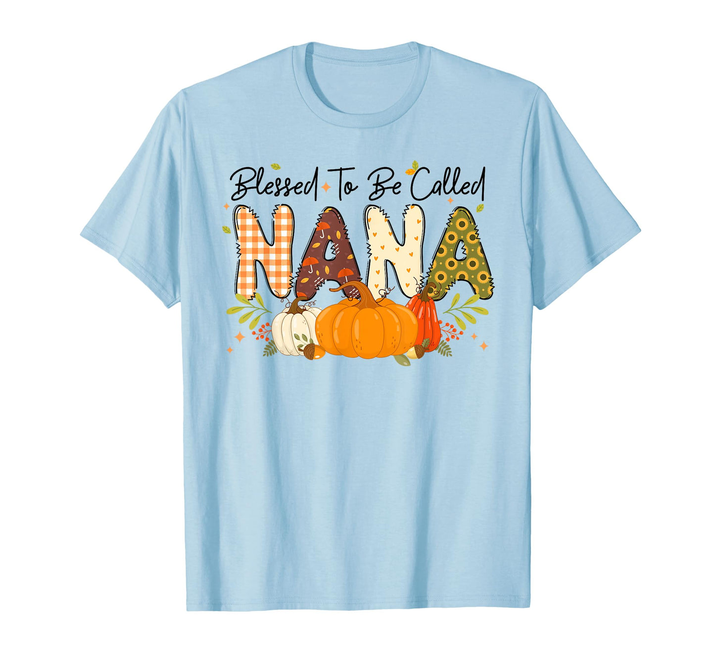 Blessed Nana Pumpkin Fall Autumn Thanksgiving Mom Women T-Shirt