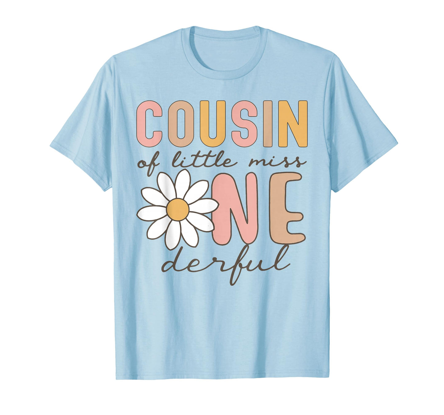 Cousin of Little Miss Onederful First Birthday Daisy Family T-Shirt