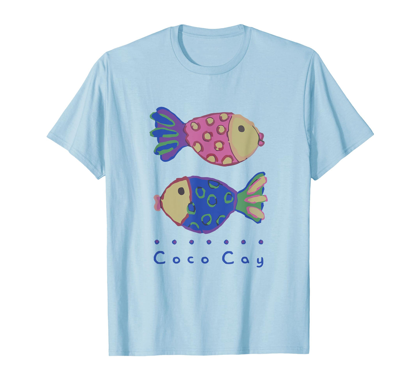 Coco Cay Bahamas Beach Fish Art Souvenirs T-Shirt