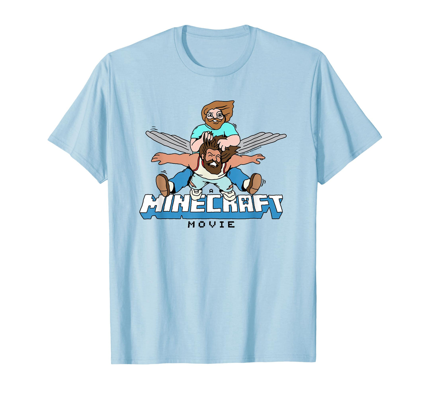 A Minecraft Movie Steve And Garret Flying Using Elytras T-Shirt