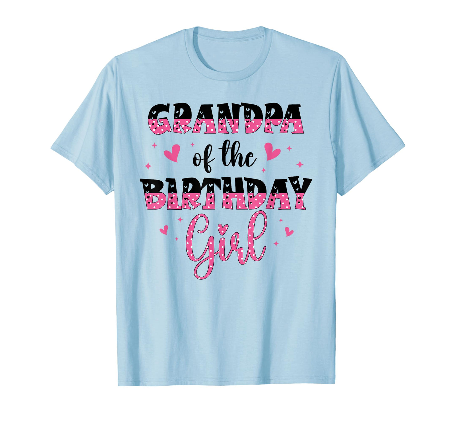 Grandpa of The Birthday Girl Family Matching Bday Party Kids T-Shirt